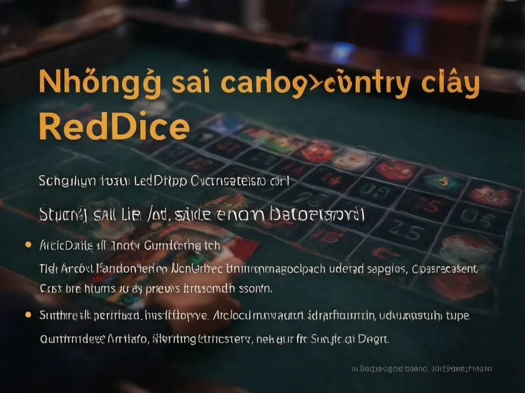Những sai lầm cần tránh
